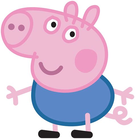 George Pig is the deuteragonist of the "Peppa Pig" franchise. He is Peppa 's younger brother and is voiced by two voice actors, Oliver May and Alice May . He loves dinosaurs and his favorite toy is Mr. Dinosaur . 